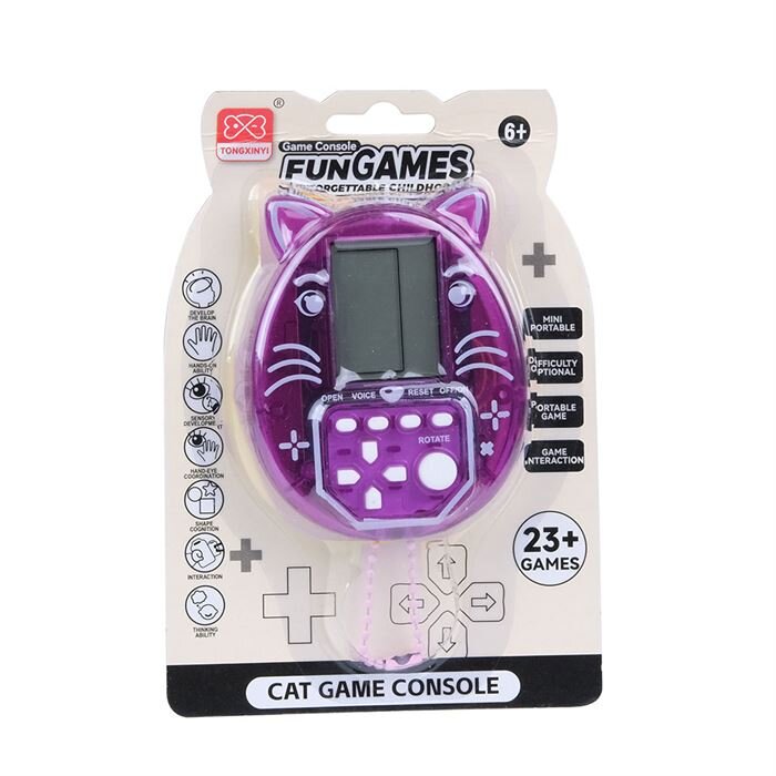 Nostaljik Tetris Oyun Konsolu Kedi Desen