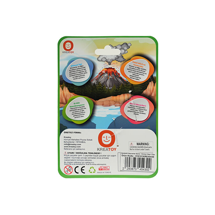 Hareketli Hayvanlar Serisi Kırmızı Viper Yılan