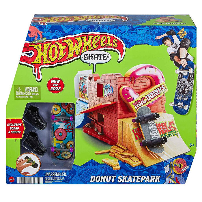 Hot Wheels Skate Parmak Kaykay Macerasına Başlangıç Seti Donut Skatepark