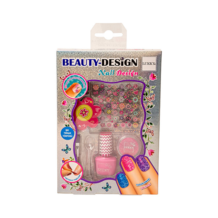 Lukky Soyulabilir Pembe Ojeli Tırnak Tasarım Seti