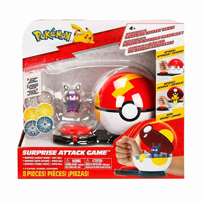 Pokemon Surprise Attack Oyun Seti Morpeko Hangry Mode ve Fast Ball