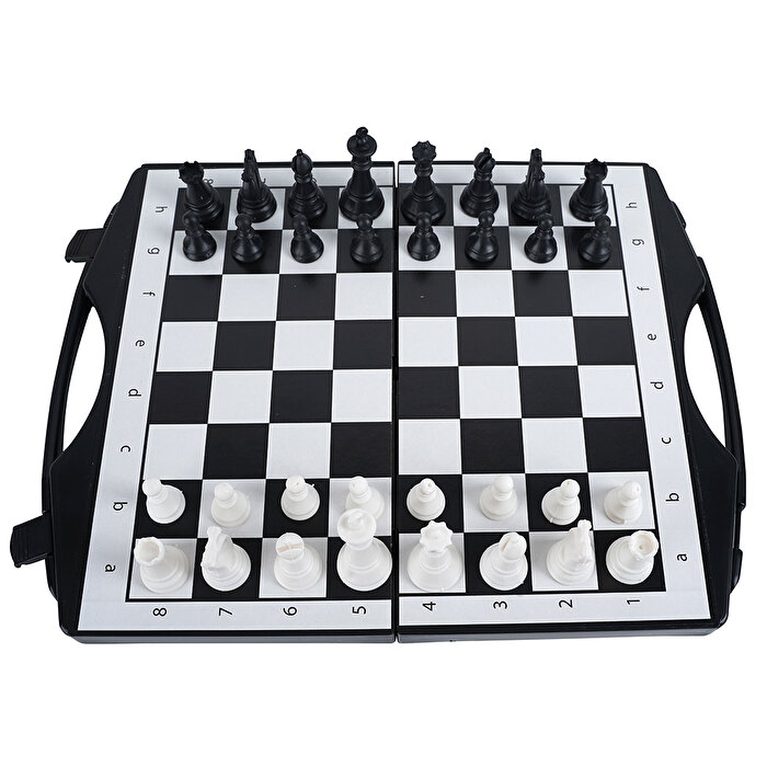 Çantalı 3’lü Dama Tavla ve Satranç Oyun Seti