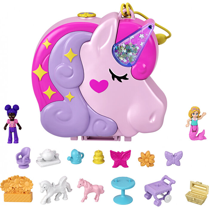 Polly Pocket ve Maceraları Oyun Setleri Unicorn Forest HCG20