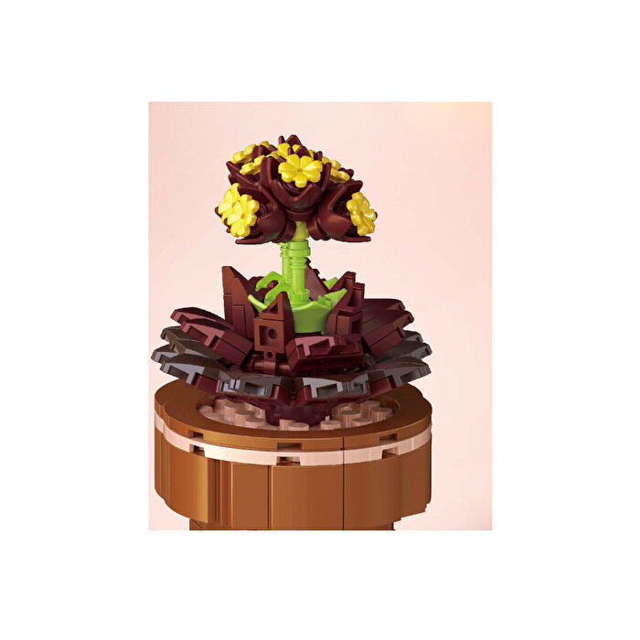 Mega Blok Çiçek Saksıda Sukulent 166 Parça