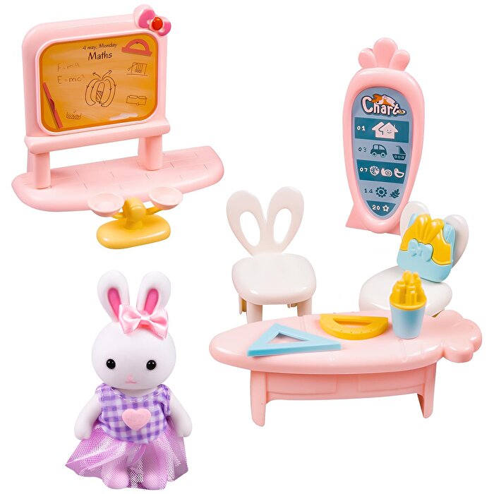 Bay Dreamy Mini Tavşan Okul Seti Matematik Sınıfı