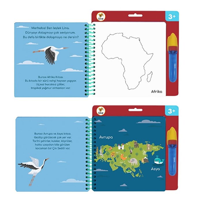 Aqua Magic Sihirli Boyama Kitabı Kıtalar