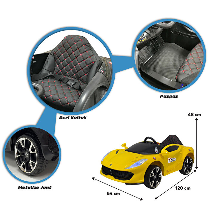Favori Gt 12 Volt Akülü Araba Sarı