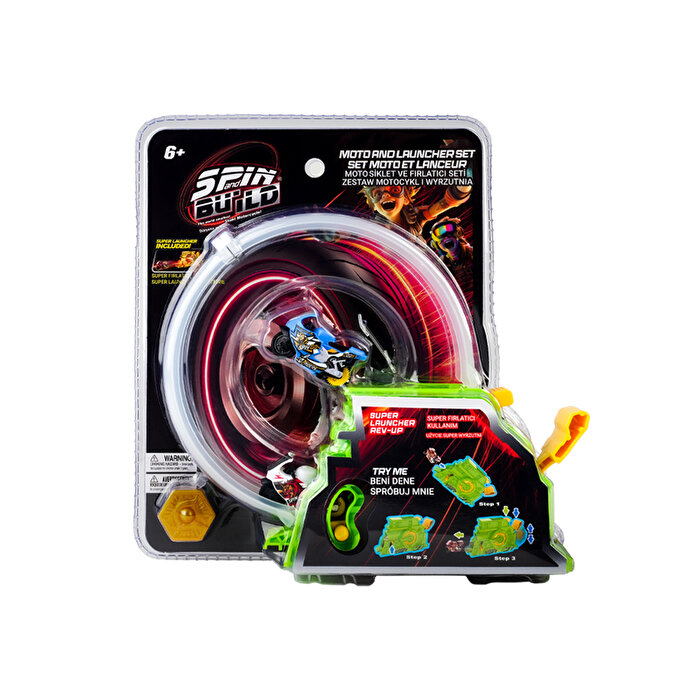 Spin N Build Motosiklet ve Fırlatıcı Seti