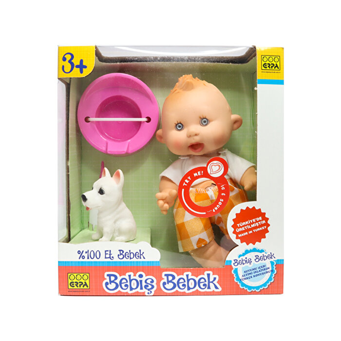 Altını Islatan Bebiş Bebek ve Minik Arkadaşı Beyaz Tişörtlü Erkek