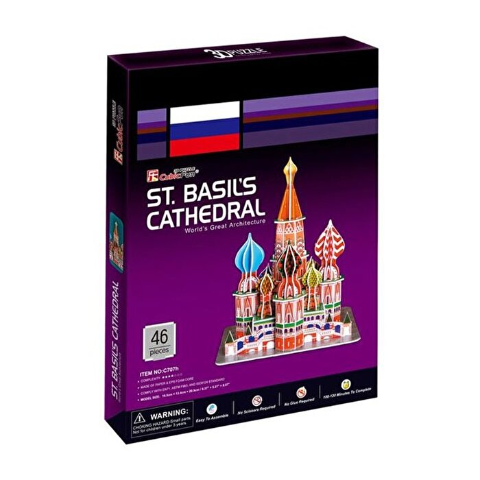 Cubic Fun 3D Puzzle 46 Parça St. Basil's Katedrali Rusya