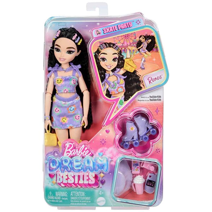 Barbie Dream Besties Paten Partisi Renee Bebek ve Aksesuarlar JFX99