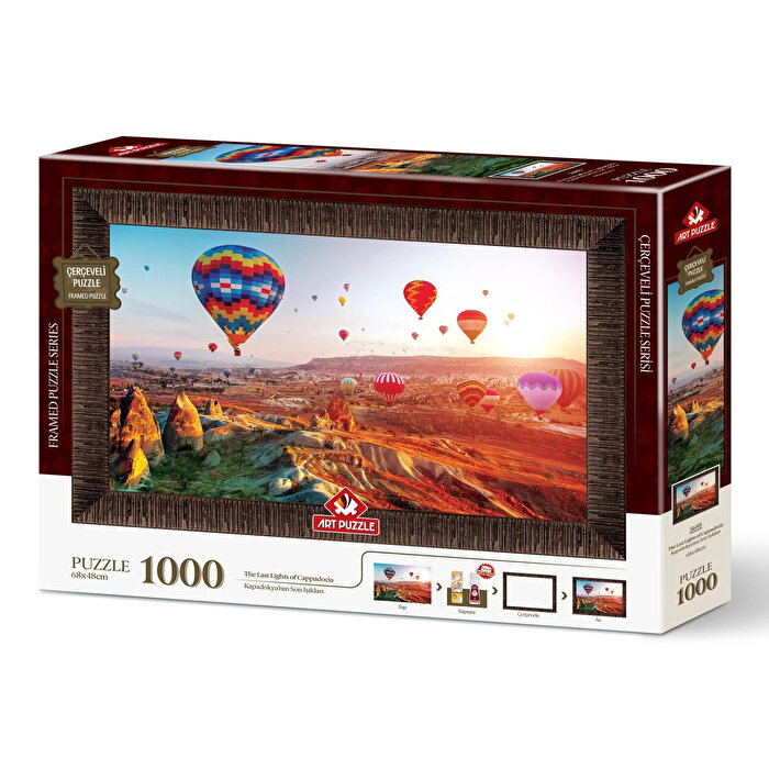 Kapadokya'nın Son Işıkları Çerçeveli Puzzle 1000 Parça