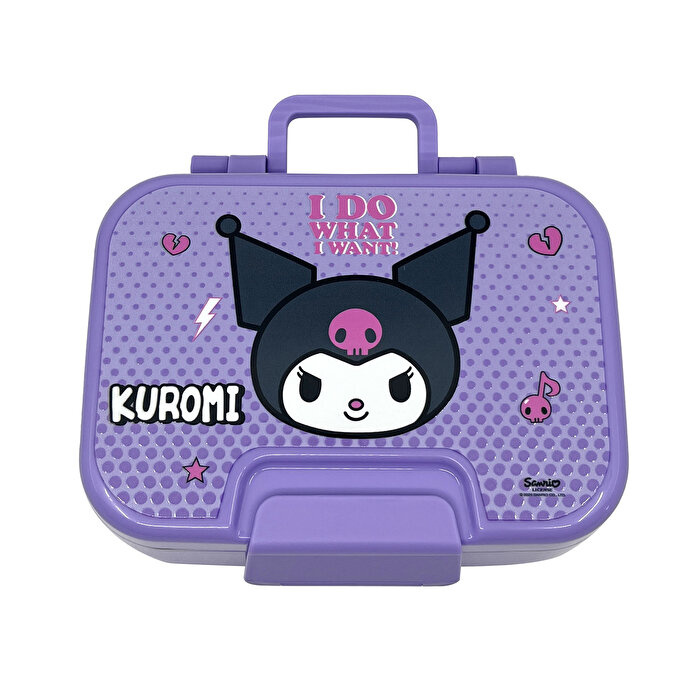 Kuromi Çelik 2 Bölmeli Mor Beslenme Kutusu