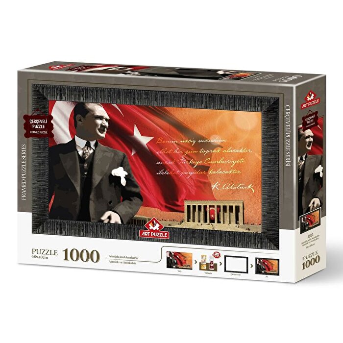 Atatürk ve Anıtkabir Çerçeveli Puzzle 1000 Parça