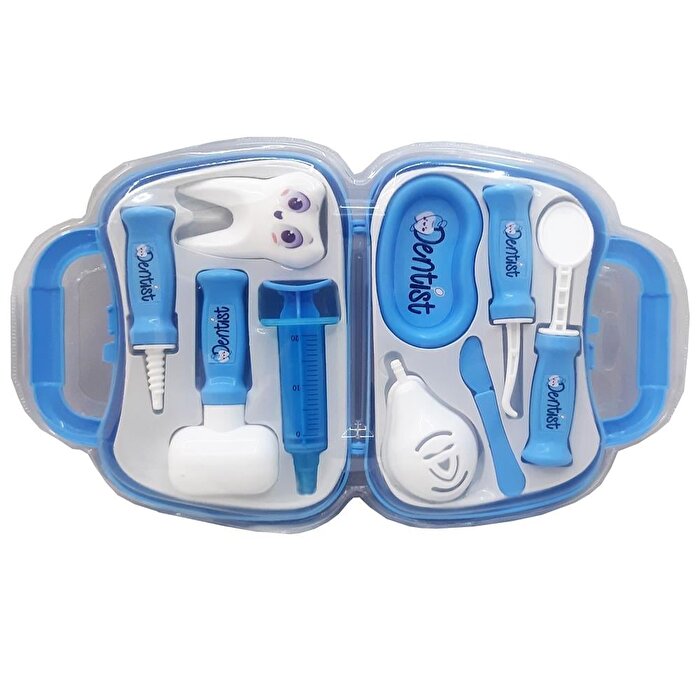 Diş Doktoru Çantalı Set 10 Parça Mavi