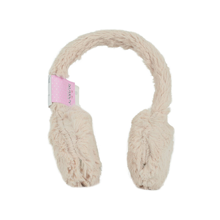 Peluş Kulaklık Açık Bej
