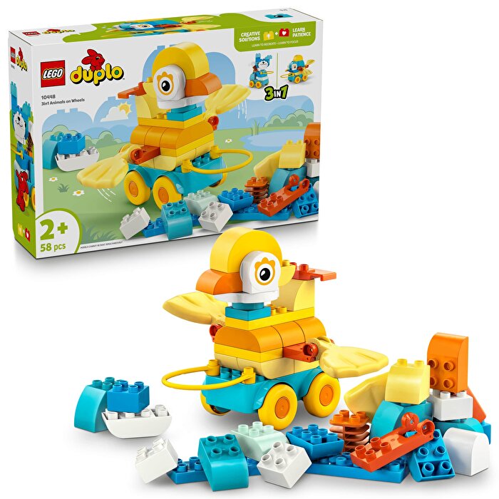 LEGO Duplo 3’ü 1 Arada Tekerlekli Hayvanlar 10448