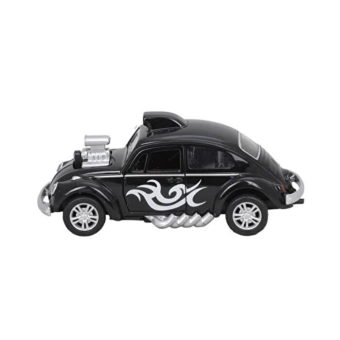 Işıklı Metal Çek Bırak Motorlu Tosbağa Siyah