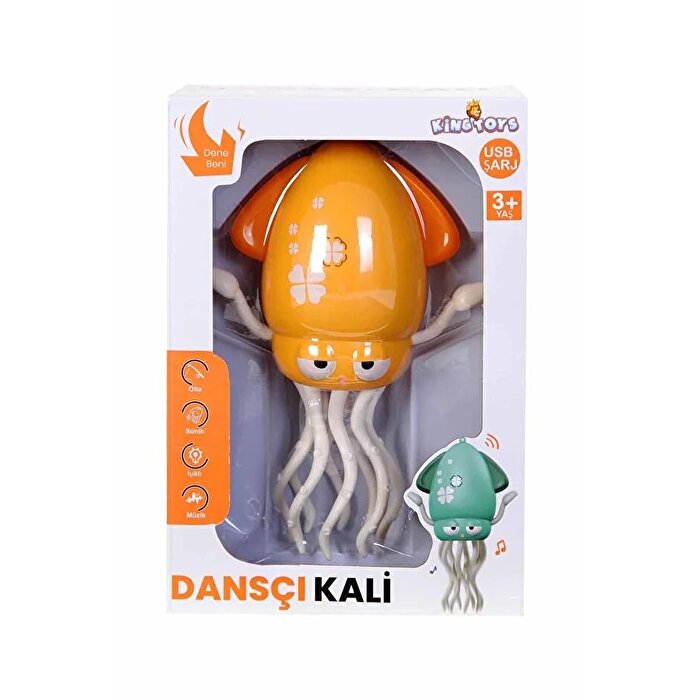 Dansçı Kali Müzikli Işıklı Hareketli Ahtapot Sarı