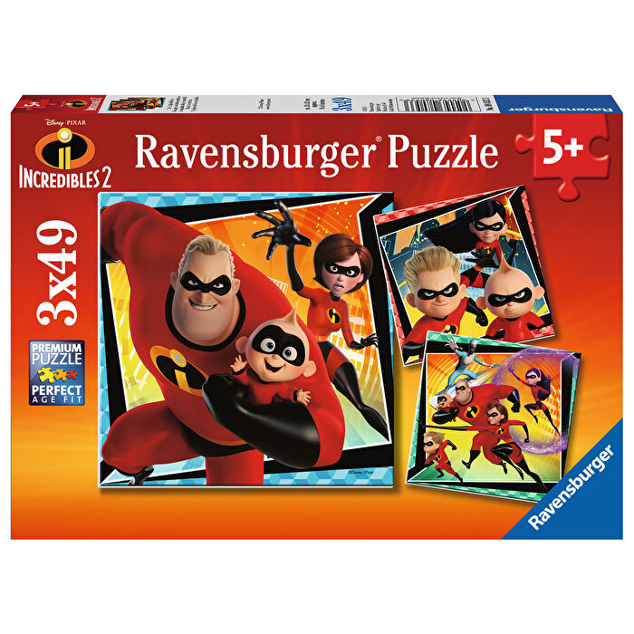 Ravensburger 3x49 Parça Puzzle Walt Disney İnanılmaz Aile 2