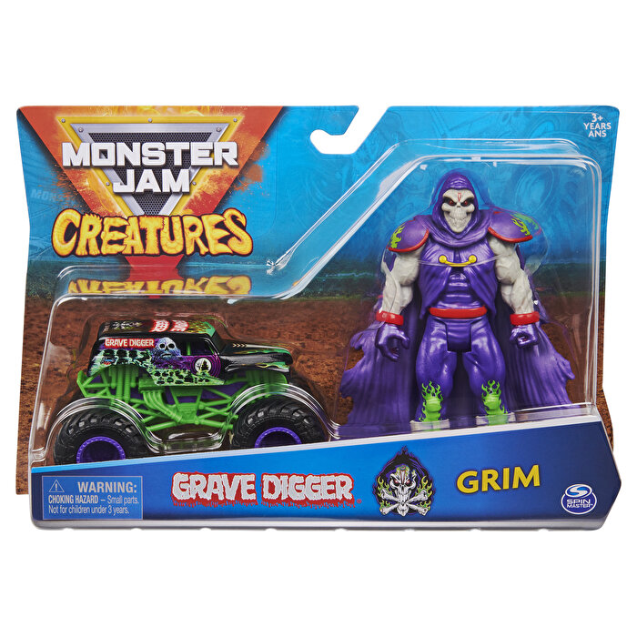 Monster Jam 1:64 Ölçekli Canavar Kamyon ve Mezarcı Grim