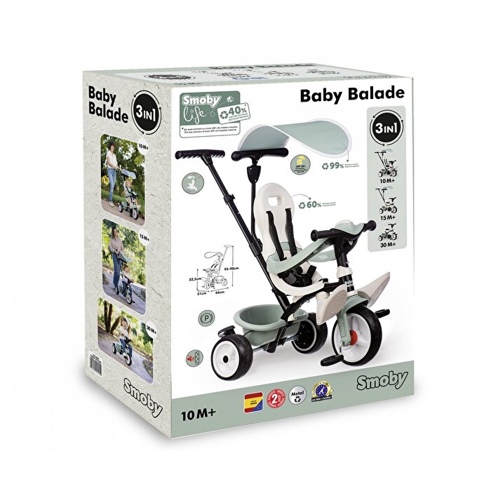 Smoby Life Baby Balade Tenteli Üç Tekerlekli Bisiklet