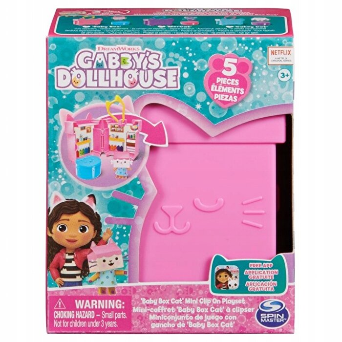 Gabby Dollhouse Klipsli Mini Oyun Seti Baby Box Cat