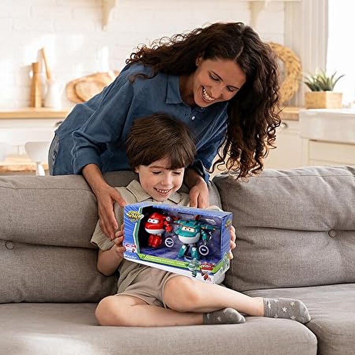 Hari̇ka Kanatlar Dönüşüm Karakterler Supercharged Jett ve Ti̇no  2'li̇ Paket