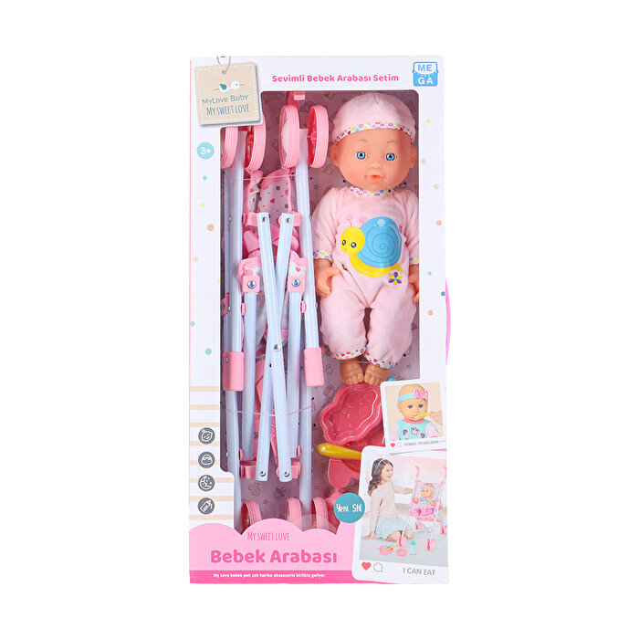 Babydoll My Love Sevimli Bebek ve Bebek Arabası Seti