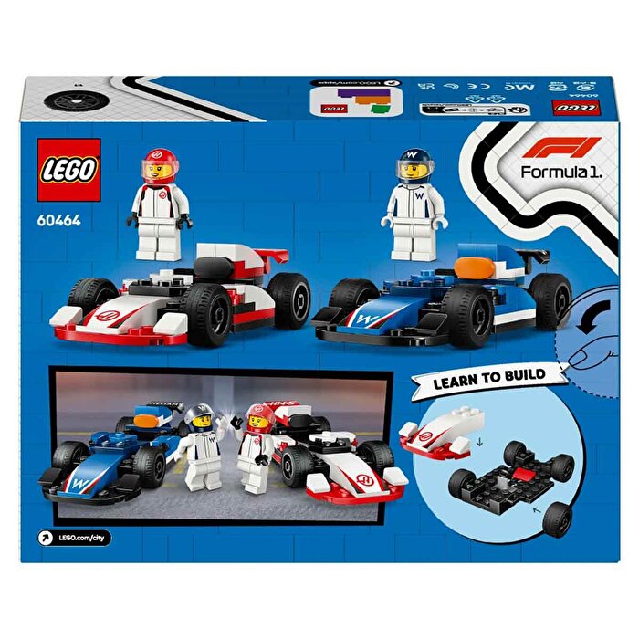 LEGO City F1 Williams Racing ve Haas F1 Yarış Arabaları 60464