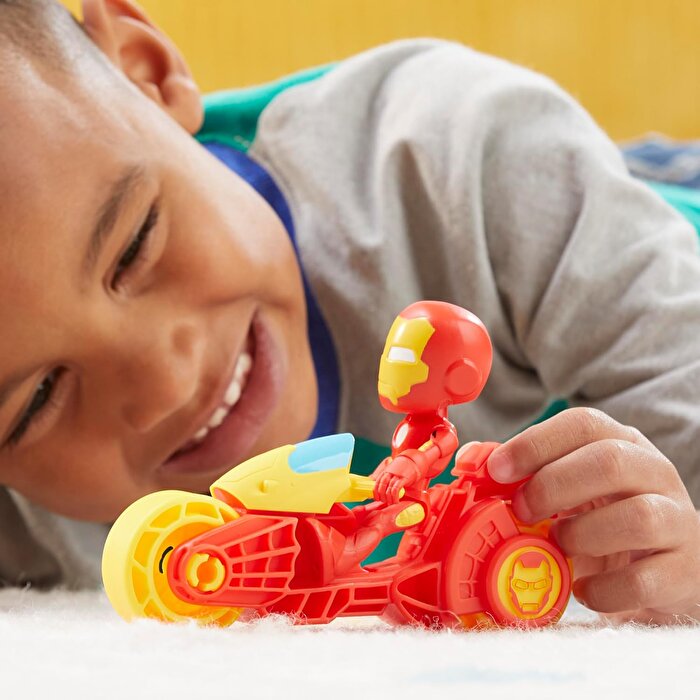 Spider And His Amazing Friends Motosiklet ve Figür İron Man F9346