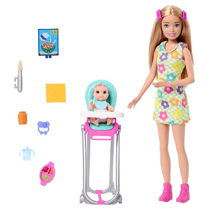 Barbie Bebek Bakıcılığı Oyun Seti HTK35