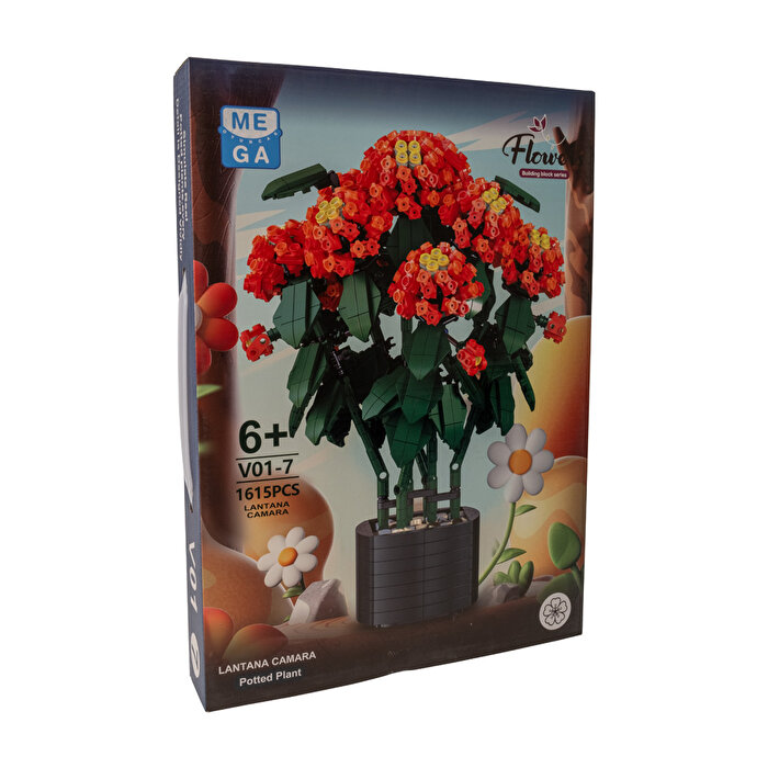 Mega Blok Çiçek Lantana (Çalı Minesi) 1615 Parça