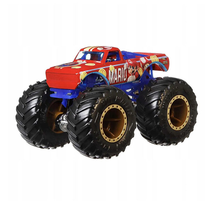 Hot Wheels Monster Trucks Gösteri Dünyası Temalı 1:64 Arabalar Mario HCR75