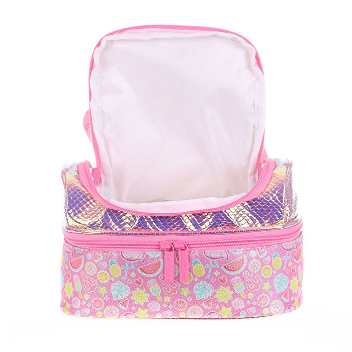 Kaukko Kids&Love Aynalı Simli Flamin Beslenme Çantası