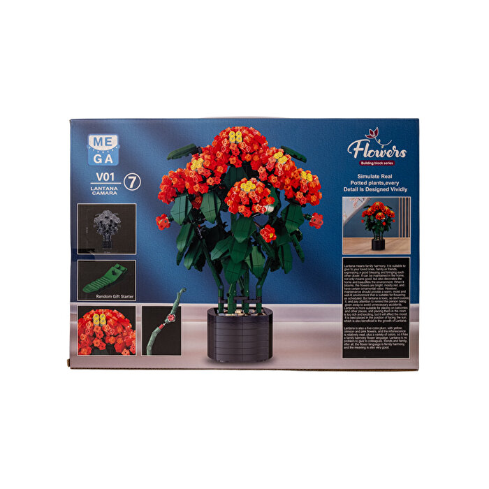 Mega Blok Çiçek Lantana (Çalı Minesi) 1615 Parça