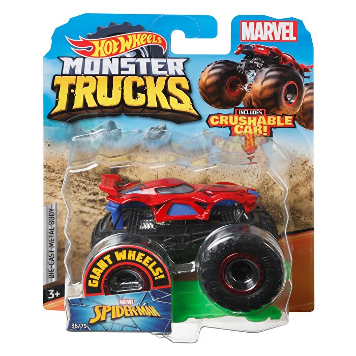 Hot Wheels Monster Trucks 1:64 Arabalar Spider Man GJF44