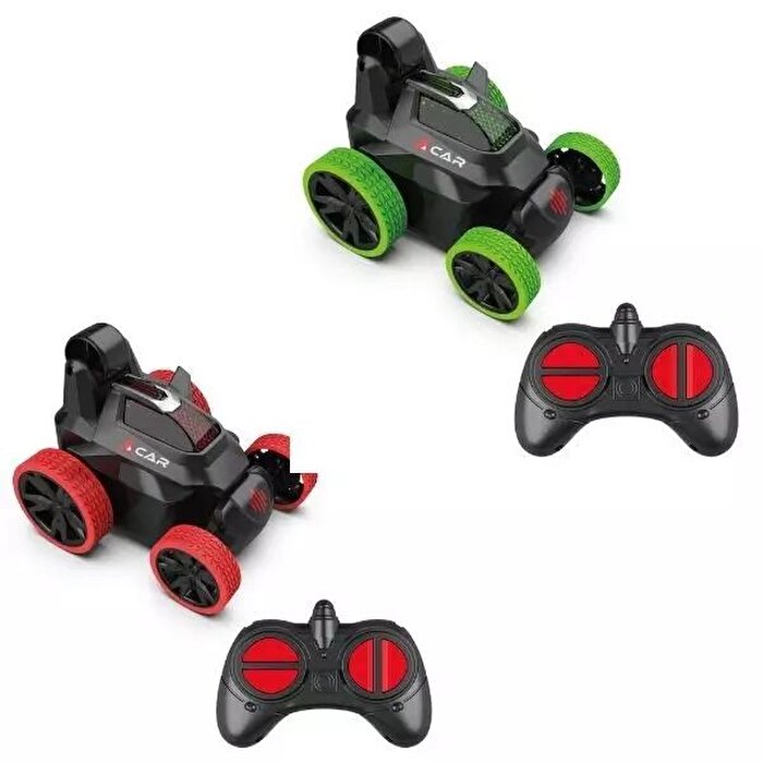 Uzaktan Kumandalı Akrobatik Zıppır Şarjlı Araba Yeşil