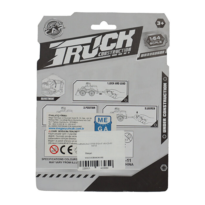 Anahtarlı Bas Gitsin İnşaat Araçları Kepçe