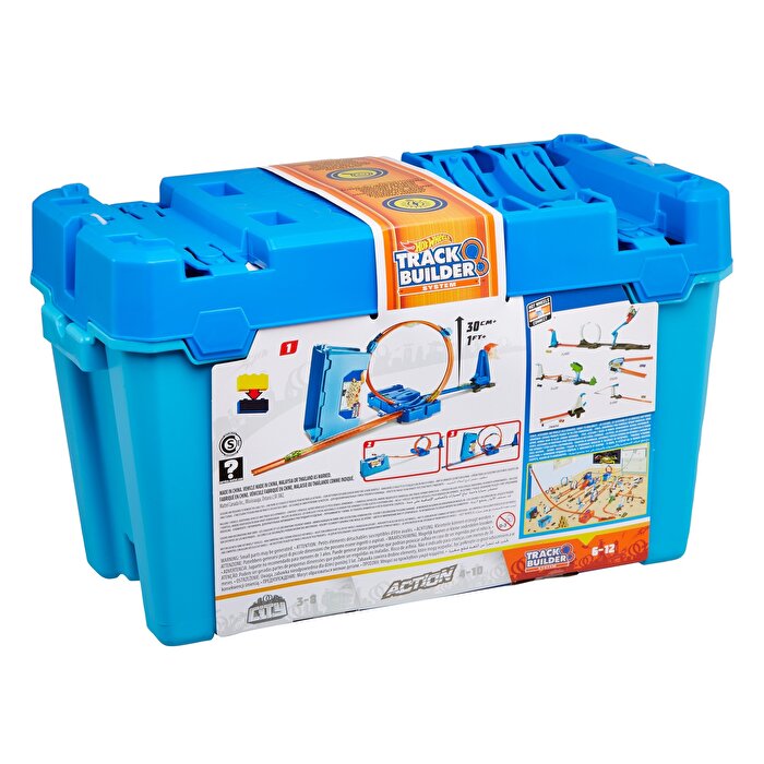 Hot Wheels Track Builder Kutulu Uzman Serisi Yarış Seti Dönen Parkur Kutusu FLK90