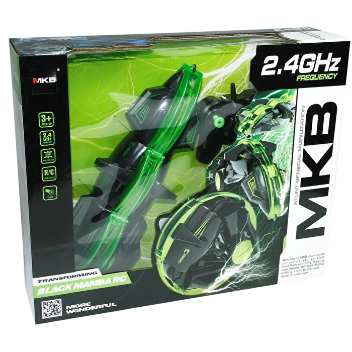 Uzaktan Kumandalı Full Fonksiyon Akrobat Black Mamba Araba Yeşil