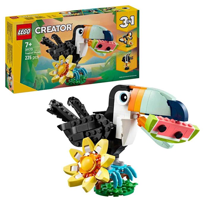 LEGO Creator 3 in 1 Vahşi Hayvanlar: Tropikal Tukan Kuşu 31173