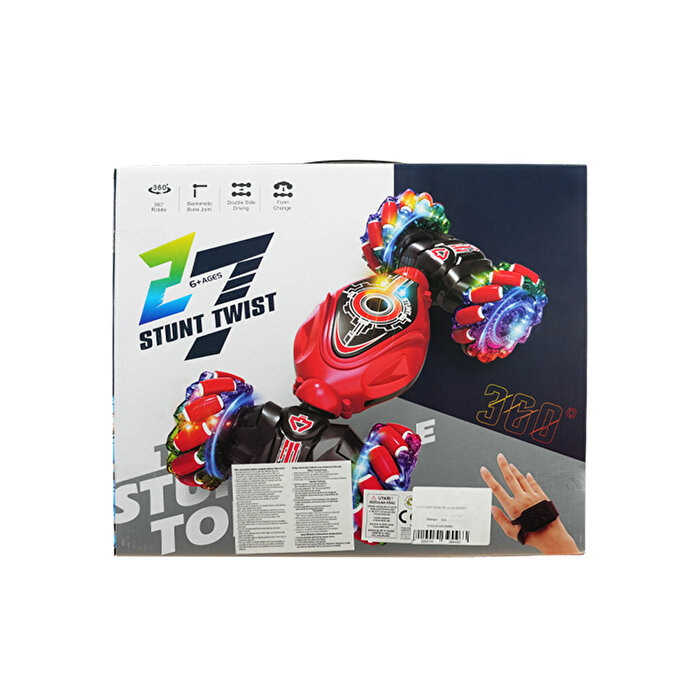 Bileklik Kumandalı Şarjlı Stunt Car Twist Akrobat Araba Kırmızı