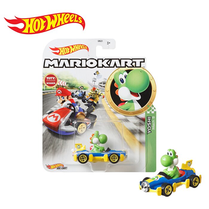 Hot Wheels Mario Kart Karakter Araçlar Yoshi Mach 8 Kart GLP39