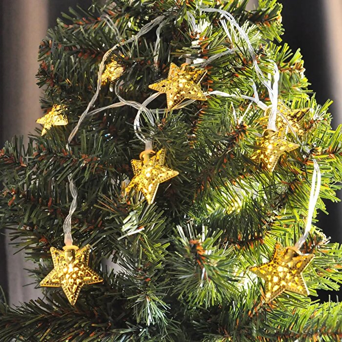 Yılbaşı Pilli Yıldız Figürlü Led Işık 3 Metre