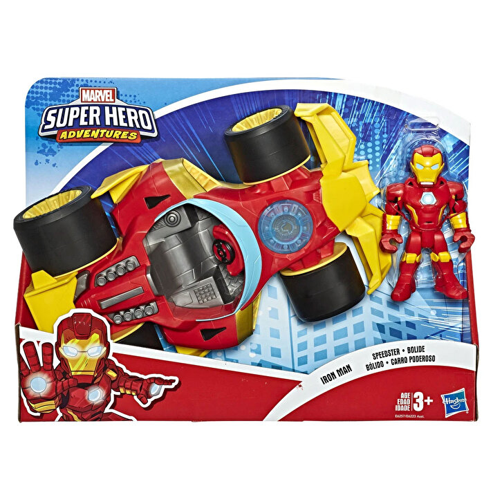 Marvel Super Hero Adventures Mega Mini Figür ve Araç Iron Man E6257