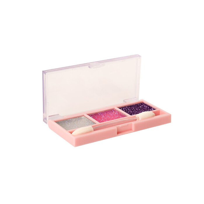 Lukky 3 Renkli̇ Parıltılı Simli Göz Farı Paleti̇ ve Fırçası