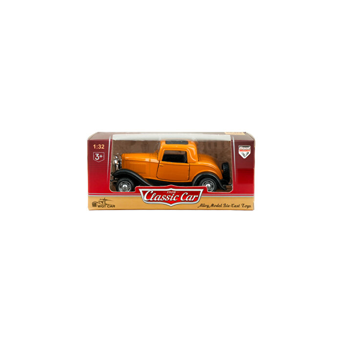 Die Cast 1:32 Retro Hot Rod Çek Bırak Araba Hardal