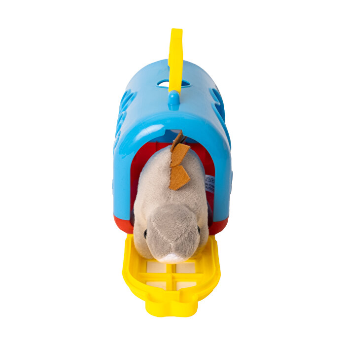 Kutulu Peluş Dinozor Mavi Kutulu