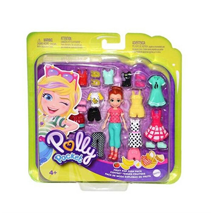 Polly Pocket ve Kıyafetleri Oyun Seti Kızıl GKV13